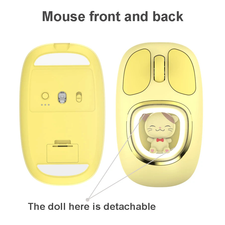 Cute Cartoon LED Wireless Mouse
