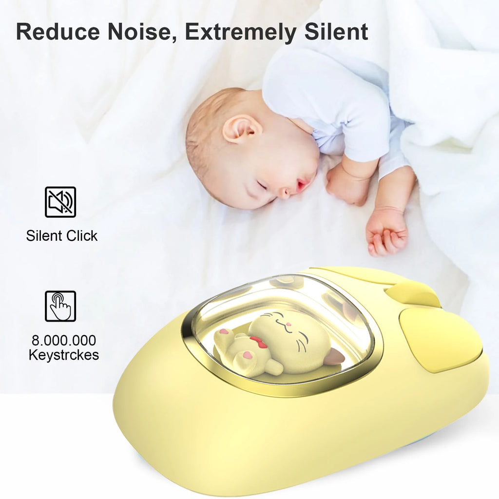 Cute Cartoon LED Wireless Mouse