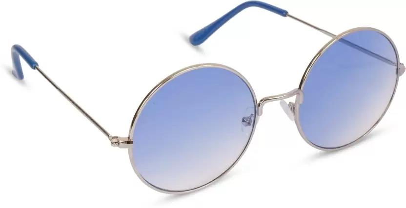 UV Protection Round Sunglasses (55 Blue)