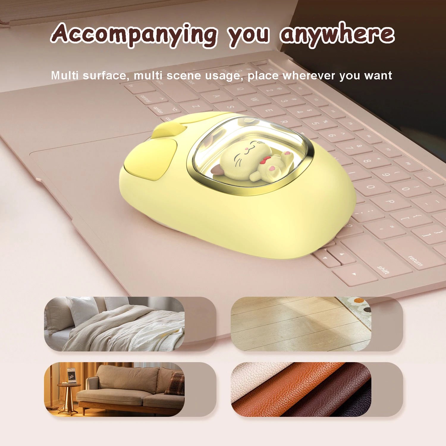 Cute Cartoon LED Wireless Mouse