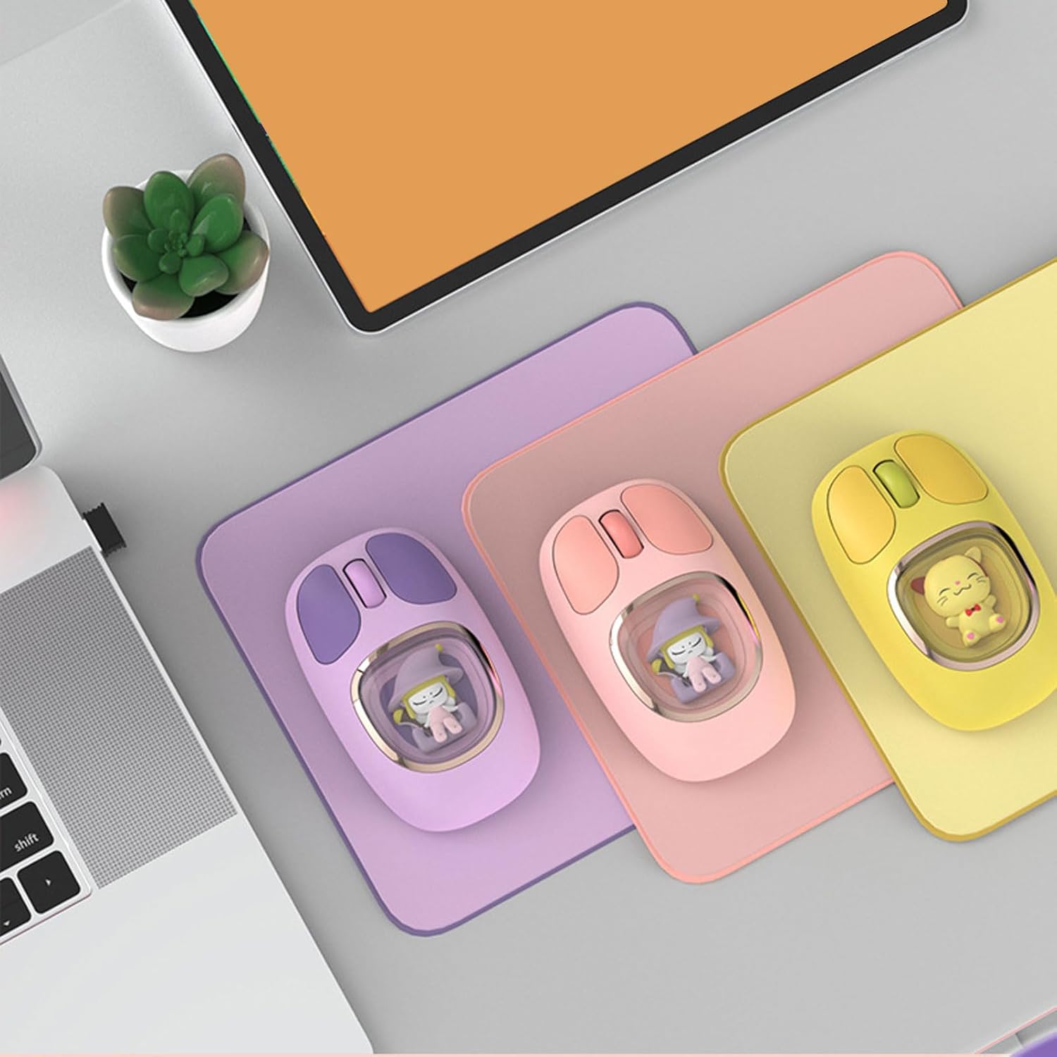 Cute Cartoon LED Wireless Mouse