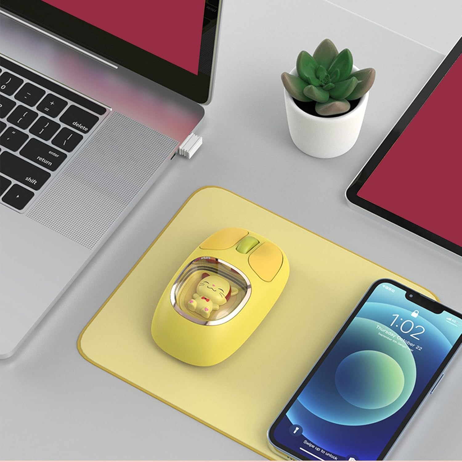 Cute Cartoon LED Wireless Mouse