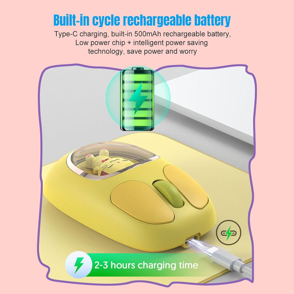 Cute Cartoon LED Wireless Mouse
